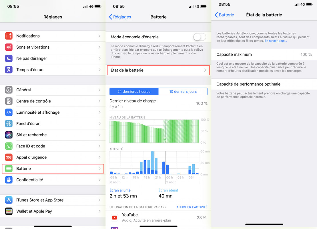 iOS 13 et changement de batterie iPhone - Blog SOSav
