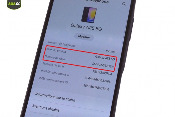 Guide photos remplacement batterie Galaxy A25 5G (Etape 1 - image 1)