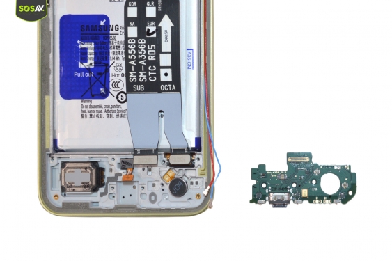 Guide photos remplacement connecteur de charge Galaxy A35 (Etape 7 - image 3)