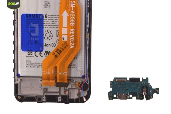 Guide photos remplacement connecteur de charge Galaxy A25 5G (Etape 7 - image 5)