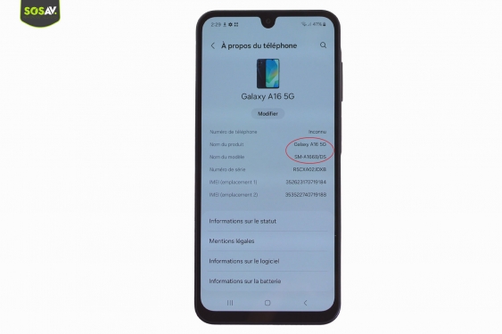Guide photos remplacement batterie Galaxy A16 5G (Etape 1 - image 1)