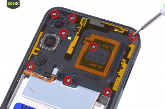 Guide photos remplacement batterie Galaxy A25 5G (Etape 4 - image 2)