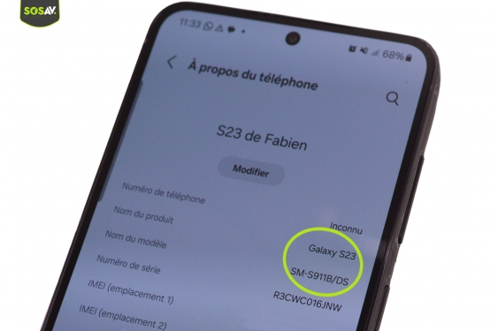 Guide photos remplacement batterie Galaxy S23 (Etape 1 - image 1)