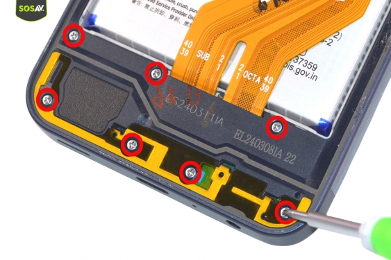 Guide photos remplacement connecteur de charge Galaxy A25 5G (Etape 4 - image 3)