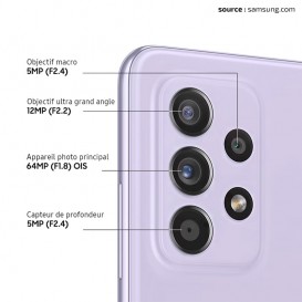 Vitre caméra arrière Bokeh (Officielle) - Galaxy A52 - Photo 1