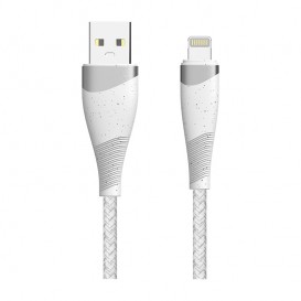 Câble USB C tressé Blanc - 1m photo 1