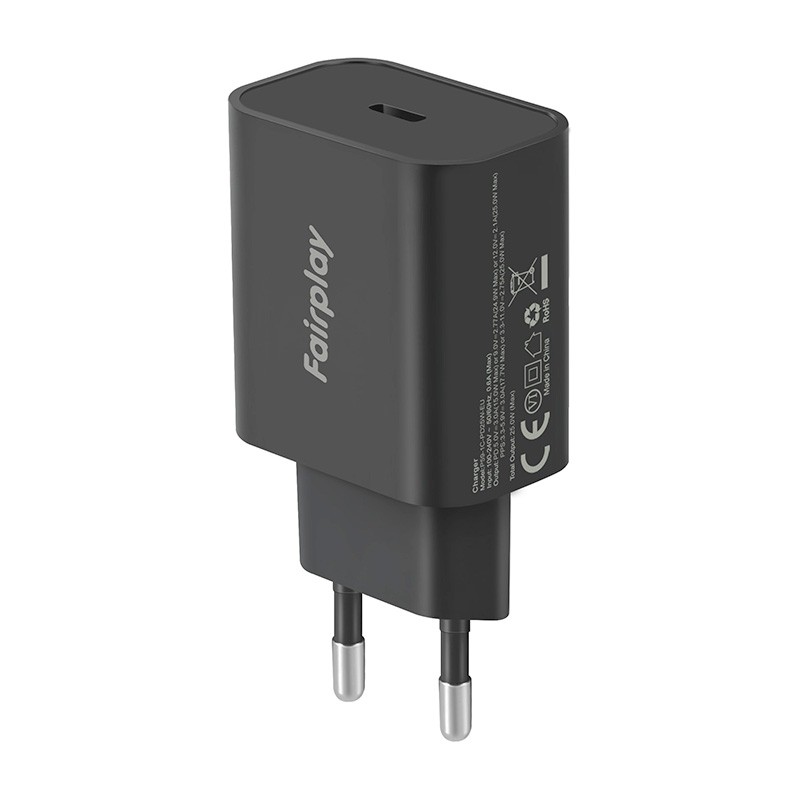 Chargeur secteur port USB-C Noir photo 1