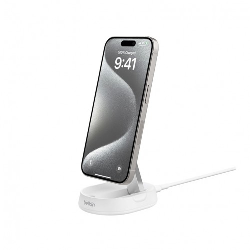 Support de charge rapide Qi2 (chargeur inclus) blanc - BELKIN photo 3