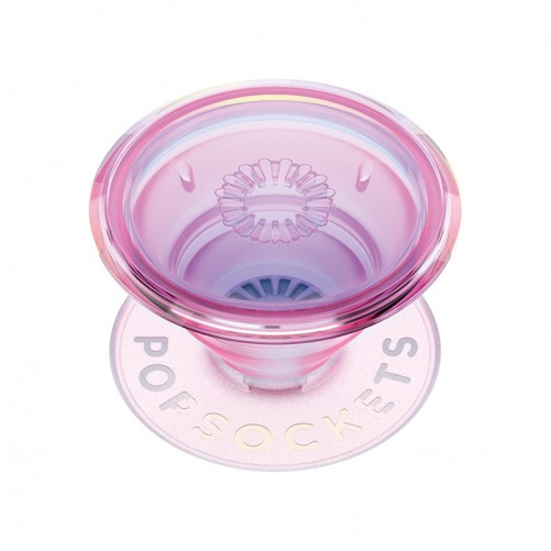 PopSockets Poignée téléphone - Pink Iridescent Translucent photo 1