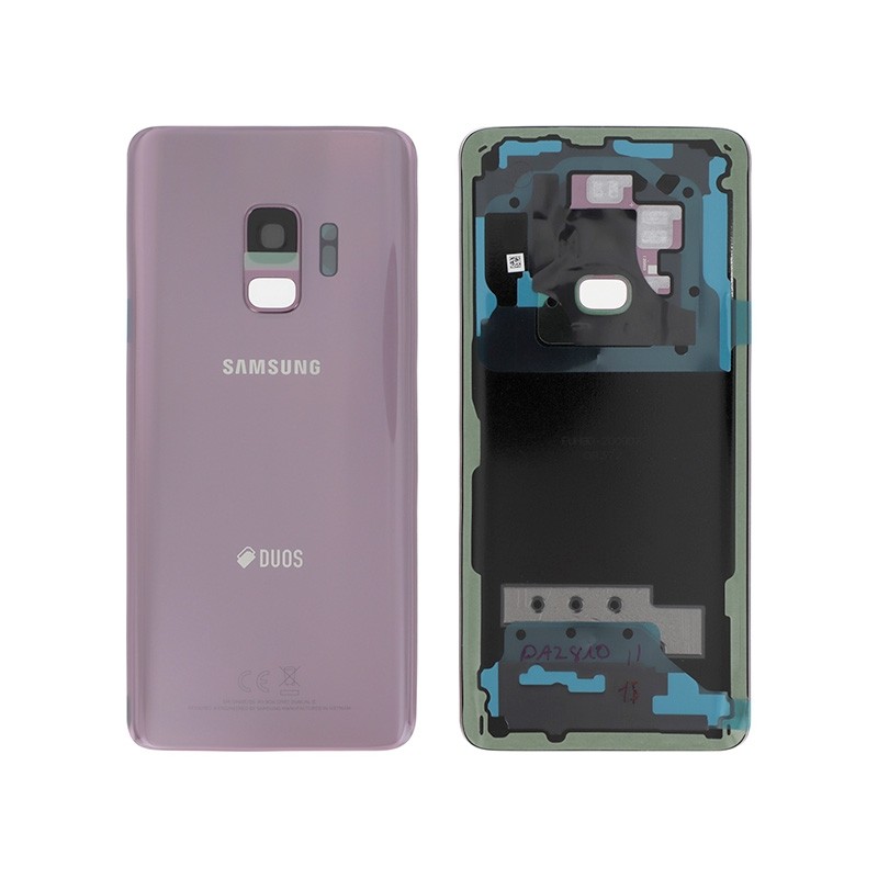 Vitre arrière (Officielle) Samsung Galaxy S9 Violet avec logo DUAL photo 1