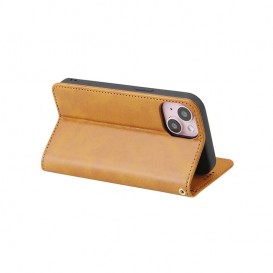 Etui portefeuille à clapet Galaxy A14 5G - Marron photo 3