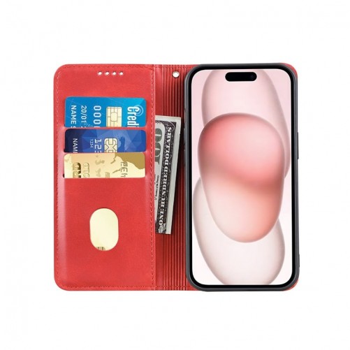 Etui portefeuille à clapet Galaxy A15 4G et 5G - Rouge photo 7