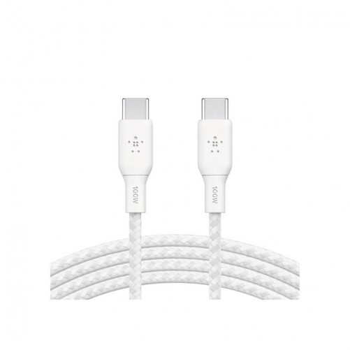 Câble blanc USB-C 100W tressé 2m - Belkin photo 3