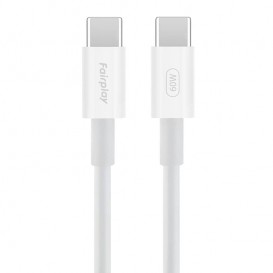 Câble de charge rapide Blanc USB-C 60W 2m photo 1