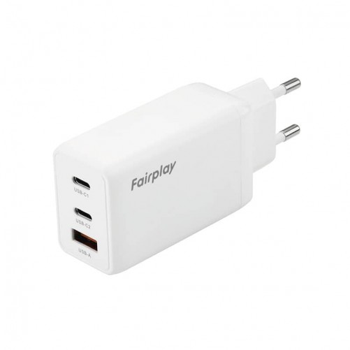 Chargeur rapide 65W - 3 Ports - USB-A et Double USB-C photo 1