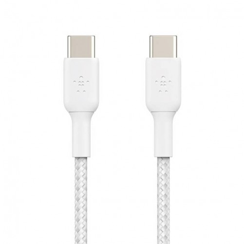 Câble tressé USB-C vers USB-C 2 mètres blanc - BELKIN photo 1