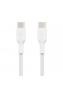 Câble tressé USB-C vers USB-C 2 mètres blanc - BELKIN photo 1