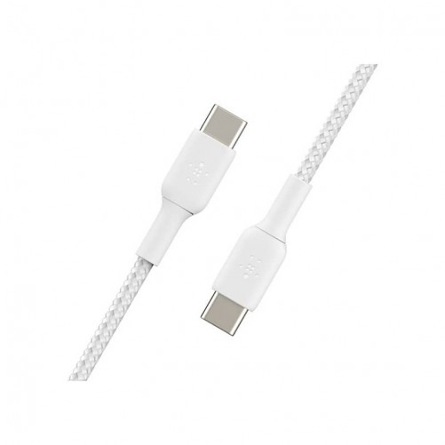 Câble tressé USB-C vers USB-C 2 mètres blanc - BELKIN photo 2