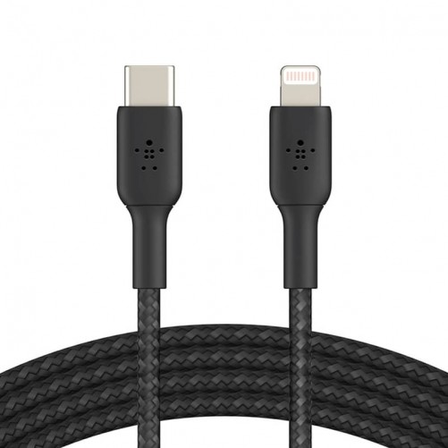 Câble tressé USB-C vers lightning 1m - Noir - BELKIN photo 1