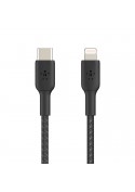 Câble tressé USB-C vers lightning 1m - Noir - BELKIN photo 2